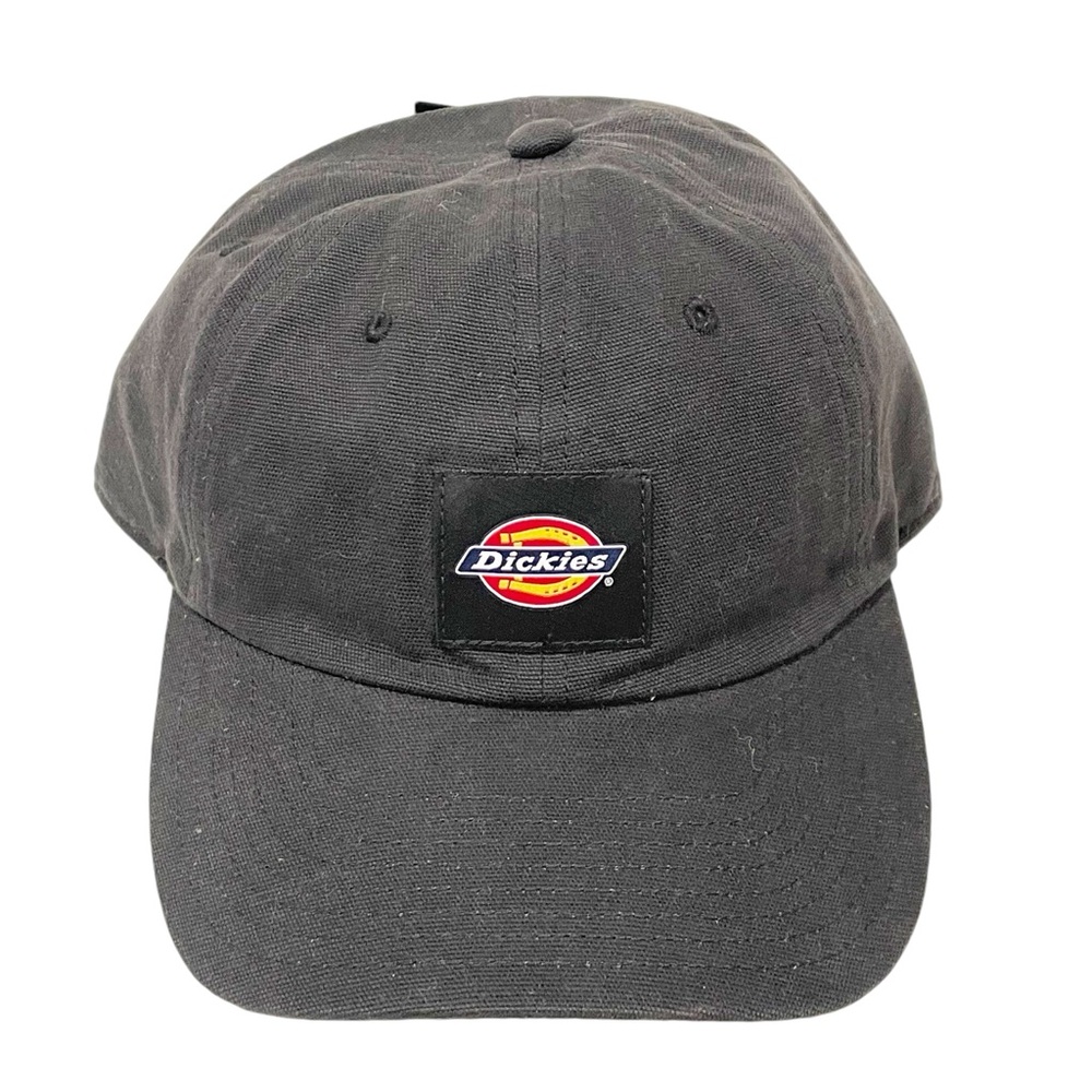 Dickies Washed Canvas Cap Baseball Hat Black Adjustable Snapback NWT